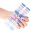 NCTCITY Gel Nail Polish Strips Stickers 20 Full Wraps Semi-Cured Nail Art Sticker Waterproof Self-Adhesive Gel Stickers Decals with Nail File for Cute Women Girls (Purple Plaid) Bss-0070