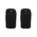 2-pack mobile phone bracelet bracelet sports bag outdoor sport running sports pocket with headphone connection and two bags for running fitness (black)