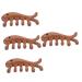 Beavorty 4 pieces massage comb in fish shape Head Tool Face massage devices scalp ridge jade wooden comb massage curve scalp foster wooden wide tooth ridge breastfeeding ridge comb ladies women