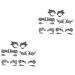 Beavorty 10 Pairs lace eye stickers black stickers black eyeliner pen stickers halloween eye liner hollow 13x6.5cmx2pcs Blackx2pcs