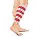 Calf Compression Sleeves for Men & Women (1 Pair) Red And White Striped Leg Support Footless Socks