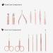 ZIZZON 18 in 1 Professional Manicure & Pedicure Set in Pink Leather Case - Buy Online on GoSupps.com