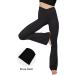 Jinhiteam Girls Black Pink Flare Leggings | High Waisted Workout Dance Yoga Pants 13-14 Years - Buy Online on GoSupps.com