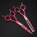 Hair Cutting Scissors 5.5 Inch Professional Steel Ceramics Pink Hair Scissors Haircut Thinning Barber Cutting Shears Hairdresser Scissors Set One Color