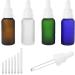Zeoabsy 6-Pack 50ml Frosted Green Glass Pipette Bottles - Essential Oils & Aromatherapy Drip Bottles with White Lock Pipette Ring Empty Clear Glass Bottles for Home Use - Buy Online on GoSupps.com