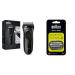 Braun Series 3 Proskin 3020s Electrician rechargeable razor men Schwarz & Series 3 32b Electrician Substitute Subsidiary - Black - Compatible with Series 3 Proskin Razor Black Bundle With Series 3 32b Electrician