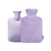 1L Hot Water Bottle with Soft Cover - 1000ml Hot Water Bag Warm Water Rubber Bottle with Removable Covers for Hand & Feet & Bed Warmer Gifts for Kids Men & Women Hot & Cold Compress Pain Relief 1000ml-Purple