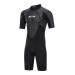 ZCCO Men's Wetsuits 1.5/3mm Premium Neoprene Back Zip Shorty Dive Skin for Spearfishing,Snorkeling, Surfing,Canoeing,Scuba Diving Suits 3MM 3X-Large