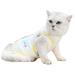 Cat Recovery Suit Professional After Surgery Wear Cat Clothes for Abdominal Wounds or Skin Diseases Breathable E-Collar for Cats Kitten (S:Yellow) S: Back Length: 21cm Yellow