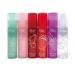 Fruity-Pop Roller Gloss by S.he Makeup Smooth Glass Like Shine Lip Glosses  Complete Set of All 6 Flavor Scents 0.22oz 6.3g Clear