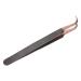 Eyelash Tweezers Eyelash Extension Tweezers Rose Gold Ergonomic Safe Stainless Steel for Beautician for Salon (Curved Tweezers)