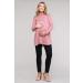 Maternity Knit Sweater - High Neck Shawl Collar Long Sleeves Tunic Pullover Top (Mauve) - Made in USA - Buy Online on GoSupps.com
