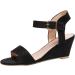 Rvidbe Women's Summer Espadrille Platform Wedge Sandals - Black, Size 7.5 - Buy Online on GoSupps.com