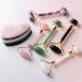 Jade Roller Gua Sha Set Natural Face Roller Skin Care Tools for Puffy Eyes Relief Anti Aging (A+ Rose Quartz) - Buy Online on GoSupps.com