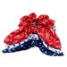 Claire's Red  White  & Printed Bow Hair Scrunchies 4th July Hair Accessories for Girls | Blue
