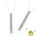 CPsyte 2 PCs Breathing Call chain breathing necklace stress relief mindful Breathing necklace meditation necklace fear relief relief necklace breathing exercise device for relaxation calming silver
