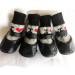 Tiny Dog Cat Boots Socks Small (Pack of 4) - Adjustable Waterproof Breathable Anti-Slip Sole for All Weather Paw Protection in Black - Buy Online on GoSupps.com