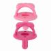 Itzy Ritzy Sweetie Soother Food Grade Silicone Pacifiers 0+ Months Cotton Candy Watermelon Bow 2 Pacifiers