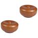 Fomiyes 2 pcs razor shell with lid wooden shaver bowl shaving cup of razor cream for men men's shave men's suit wooden bowls mature bladder suit adjust man bamboo shave