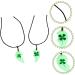 Abaodam 2 Pairs Four Leaf Necklace Greenery Decor Irish Bead Necklace Delicate Necklace Girl Lovers - Buy Online on GoSupps.com