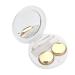 Contact lens container portable contact lenses holder with mirror pentagram shape objective nice loving travel equipment container box (gold)