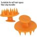 Gientan 2-Piece Silicone Head Massager & Scrubber - Dandruff Removal Shampoo Brush for Hair Growth (Wet & Dry) - Unisex Orange - Buy Online on GoSupps.com