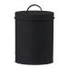 Amici Pet Retro Metal Storage Canister Treats Jar, 72 Fluid Ounces, Matte Black