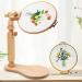 Rotating Cross Stitch Embroidery Hoop Stand - Hands-Free Lap Holder for Needlework Projects | Natural Beech Wood - Buy Online on GoSupps.com