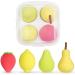 AUAUY 4Pcs Makeup Sponges Set - Professional Beauty Sponge Set for Foundation Blending - Multi-colored Fruit Shape Sponges for Cream, Liquid, and Powder - Dry & Wet Use - Buy Online on GoSupps.com