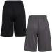 adidas Youth 2-Pack 3 Stripes Shorts in Black/White & Dark Grey/Black - Size Large - Buy Online on GoSupps.com