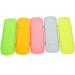 Travel Teethbrush Case-Cabilock 5pcs Candy Color Portable Storage Plastic Case Teethbrush Case Holder Clear Teethbrush Travel Case Tooth paste Storage or Traveling Bathroom Home Camping As Shown 21X5.5cm