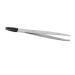 Eyebrow Slant Tip Tweezer with Eyebrow Brush Sliver Stainless Steel Thin Eyebrow Remover False Eyelashes Makeup Tools