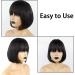 TongTaiXie Black Bob Wig - Short Length Synthetic Straight Hair for Women - Perfect for Party, Cosplay & Costume - Buy Online on GoSupps.com