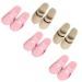 Tianmao 5 pairs of slipper hotels lipper tortier hip slippers with closed toes universal size 28.5 * 11cm coral fleece guest slippers for spa party guests hotel and travel unit size 3 pink 2 beige