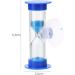 Children's Toothbrush Sand Timer - 2 Min Shower & Cooking Hourglass with Suction Cup | Mini Glass Timer for Kids (Blue) - Buy Online on GoSupps.com