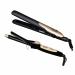 VEGA Miss Dazzle Styling Set Hair Straightener with Ceramic Coated Plates & 19 Mm Barrel Hair Curler Combo (VHSS-02) Black