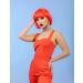 PLANTURECO Red Wig with Bangs and Neon Glasses - Bachelorette Party Wigs - Buy Online on GoSupps.com