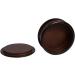 Zhenwo Dark Wood Shaving Soap Dish with Lid - Ideal for Men's Wet Shaving | Brown - Buy Online on GoSupps.com