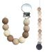 Minkii Pacifier Clip for Babies | Silicone Pacifier Clips in Neutral Tones for Boys and Girls Baby Pacifier Clips  Pacifier Clips Baby Girl  Pacifier Clips for Boys (Neutrals)