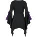 Renisants Purple Renaissance Shirt with Butterfly Sleeves & Irregular Lace Up - Women's Halloween Costume Top | Lightning Deal Today! - Buy Online on GoSupps.com