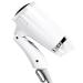 Folding Hair Dryer Compact Travel Blow Dryer Professional Salon Hair Dryer Small Hair Dryer 3 Heat Settings Lightweight Mini 8x7inch for Men and Women (White)