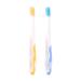 2 pieces folding travel bulk portable toothbrush kit with soft bristles brush gums for adult child travel camping hiking (blue yellow)