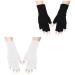 2 Pairs Gel Manicures Glove Anti UV Fingerless Gloves Protect Hands UV Shield Glove for Nail Design