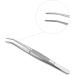 Stainless Steel Tweezers  with Curved Serrated Tip Multipurpose Tweezers Sewing Machine Tweezers Forceps for Craft Repairing (2 Pcs set) 2 Count (Pack of 1) - Buy Online on GoSupps.com