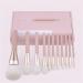 Smokey Peach 12pcs Makeup Brush Set - Portable Blush & Eyeshadow Brushes for Flawless Application | International Shipping - Buy Online on GoSupps.com