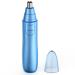Ear and Nose Hair Trimmer Professional Painless Eyebrow Trimmer for Men and Women Battery-Operated Dual-Edge Blades Built-in LED Light (Blue)