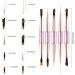 Nail Art Brushes Set - 5Pcs Double-Ended Tools for Salon Quality Manicures - Includes Extension Gel, Builder Gel, Liner, and 3D Decorations Brushes in Purple - Buy Online on GoSupps.com
