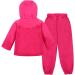 LZH Baby Girls Waterproof Hooded Raincoat & Trousers Set - Magenta, 3-4 Years - Buy Online on GoSupps.com