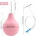 MIVAIUN 225ml Bulb Douche Set with 2 Reusable Nozzles, Hose, and Storage Bag - Pink Silicone Douche Kit for Comfortable Washing and Cleaning - Buy Online on GoSupps.com