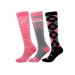 Jilibaba Compression Socks for Women & Men Pink Knee High Socks for Sports Running Fitness Travel